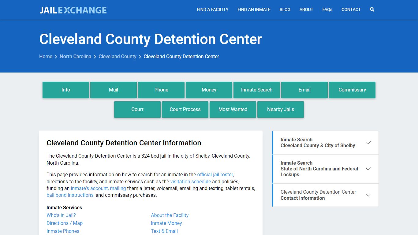 Cleveland County Detention Center - Jail Exchange